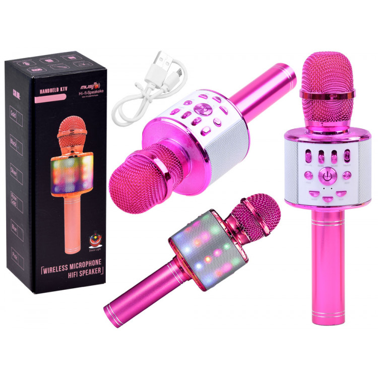 Bezdrôtový karaoke mikrofón – Pink
